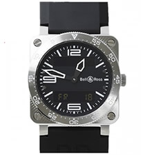 柏莱士双时间显示男士手表BR03-AVIATION-R