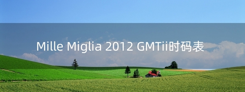 Mille Miglia 2012 GMTii时码表